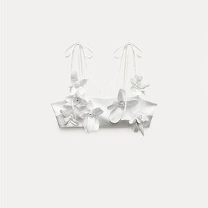 Zara ZW Collection Floral Crop Top - Small